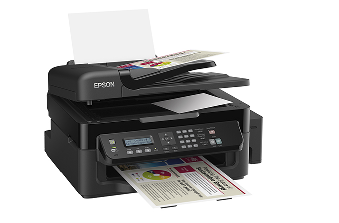 Epson L-555 er en multifunksjonsskriver med EcoTank-systemet.