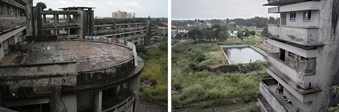 © Guy Tillim. Diptyk, Grande Hotel Beira, Mosambik, 2008