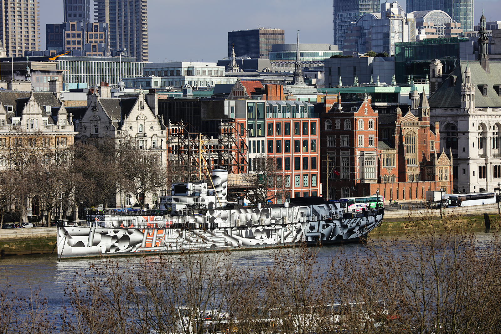 Utsikt over Thames med EOS 5DSr og EF 70-200 mm f/2.8 II.